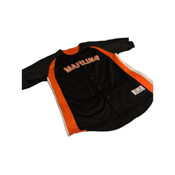 True Fan MLB Miami Marlins Baseball Jersey Button Up Mens Size XL - Picture 1 of 8